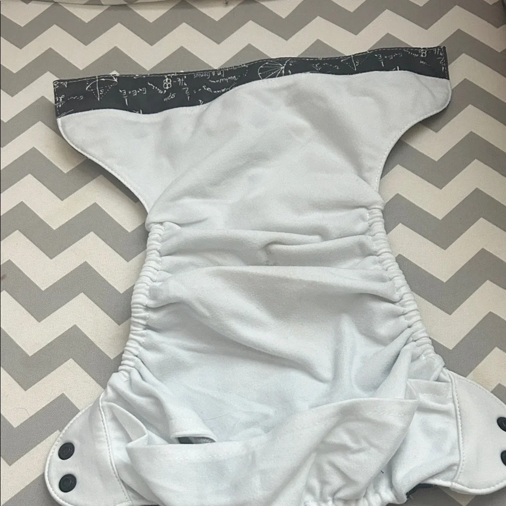 BumGenius Black Science Print Diaper Cover